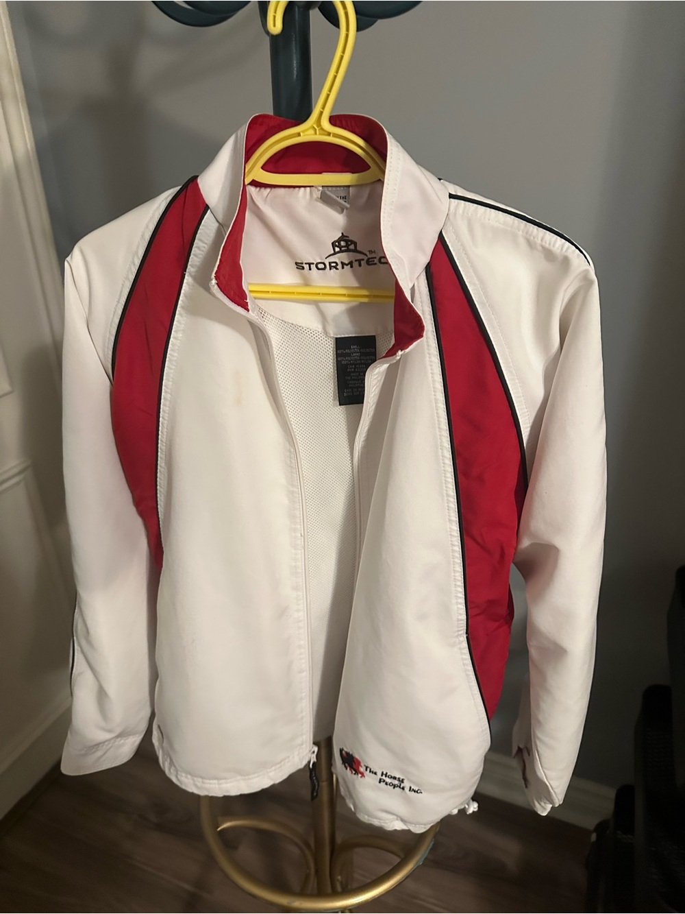 Stormtech Men's White & Red Athletic Windbreaker Jacket